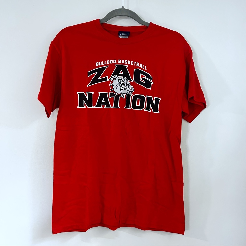 Gonzaga University T-Shirt Zag Nation Basketball Team Bulldogs Adult Medium Red